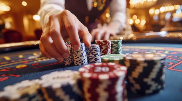 Live casino with multi-camera studios Live casino table with dealer